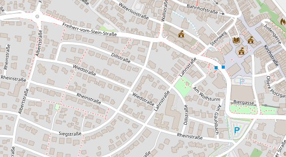 Physiotherapie auf Satellitenbild