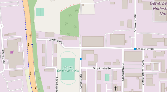 Physiotherapie auf Satellitenbild