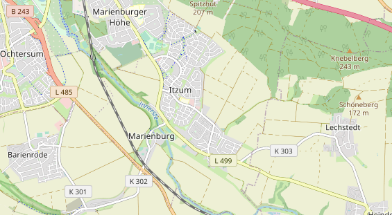 physical therapy on map