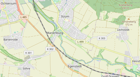 physical therapy on map