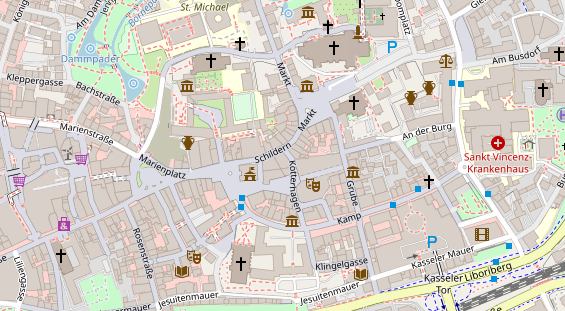 Physiotherapie auf Satellitenbild