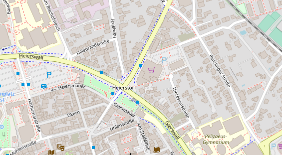 Physiotherapie auf Satellitenbild