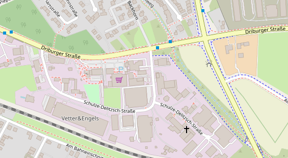 Physiotherapie auf Satellitenbild