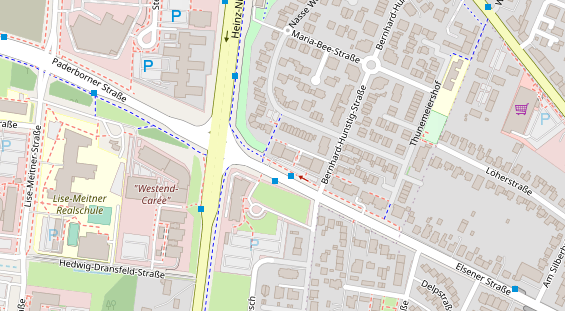 Physiotherapie auf Satellitenbild