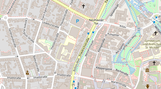 Physiotherapie auf Satellitenbild