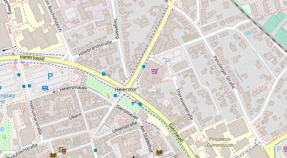 Physiotherapie auf Satellitenbild