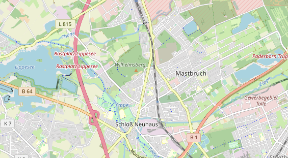 physical therapy on map