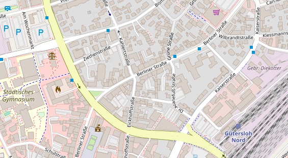 Physiotherapie auf Satellitenbild