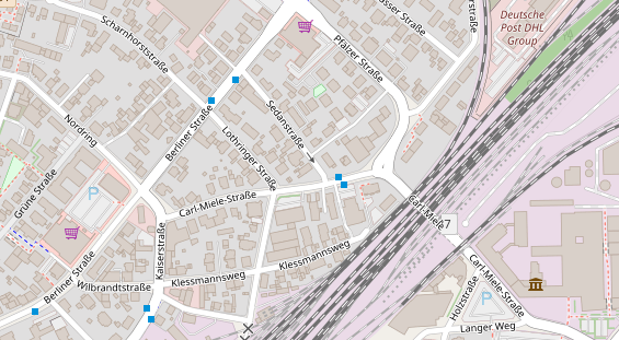 Physiotherapie auf Satellitenbild