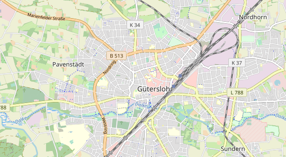 physical therapy on map