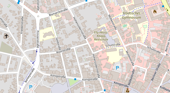 Physiotherapie auf Satellitenbild