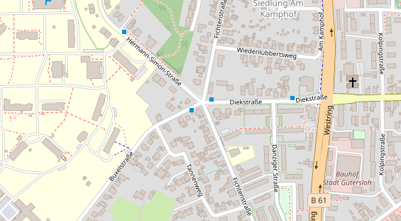 Physiotherapie auf Satellitenbild