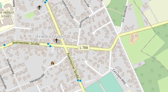 Physiotherapie auf Satellitenbild