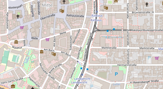 Physiotherapie auf Satellitenbild