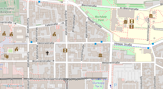 Physiotherapie auf Satellitenbild