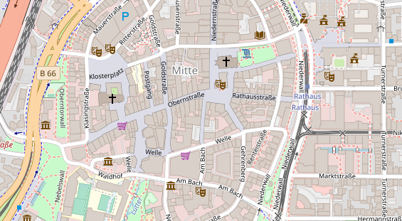 Physiotherapie auf Satellitenbild