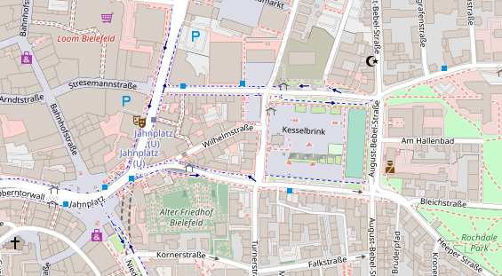 Physiotherapie auf Satellitenbild