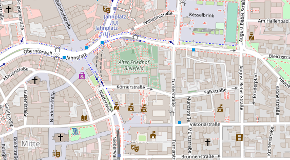 Physiotherapie auf Satellitenbild