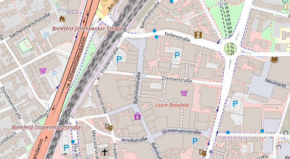 Physiotherapie auf Satellitenbild