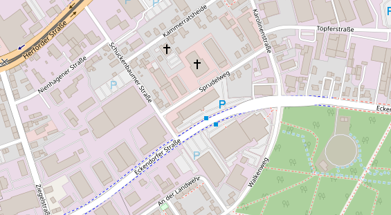 Physiotherapie auf Satellitenbild