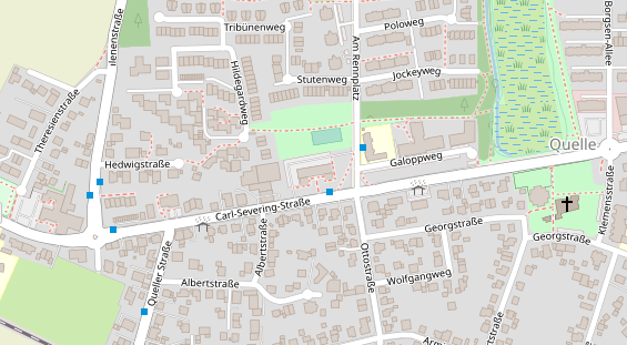 Physiotherapie auf Satellitenbild