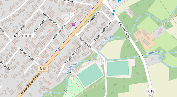 Physiotherapie auf Satellitenbild