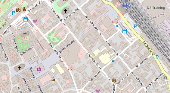 Physiotherapie auf Satellitenbild