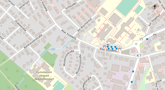 Physiotherapie auf Satellitenbild