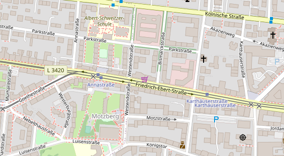 Physiotherapie auf Satellitenbild