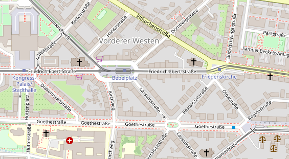 Physiotherapie auf Satellitenbild