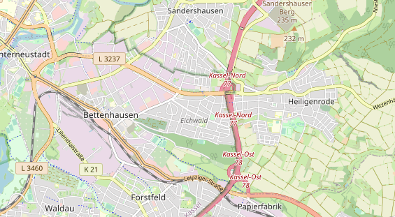 physical therapy on map