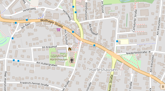 Physiotherapie auf Satellitenbild