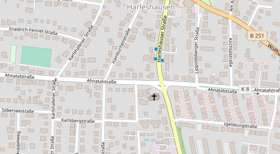 Physiotherapie auf Satellitenbild