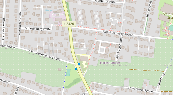 Physiotherapie auf Satellitenbild