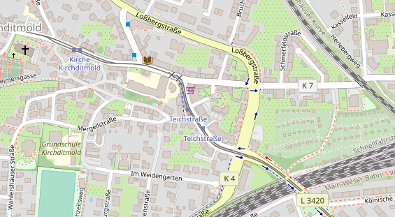 Physiotherapie auf Satellitenbild