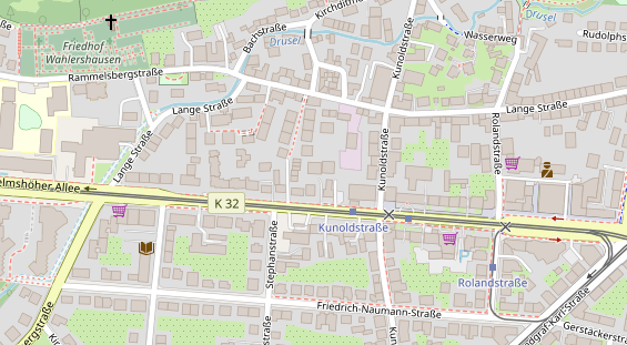 Physiotherapie auf Satellitenbild