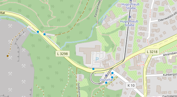 Physiotherapie auf Satellitenbild