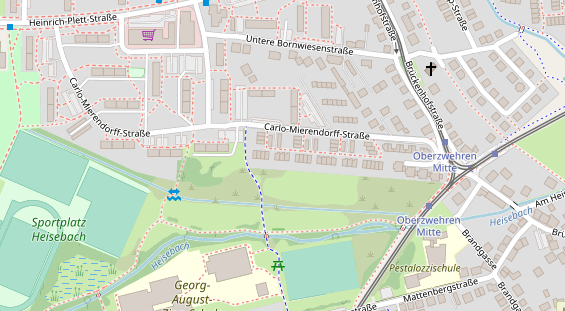 Physiotherapie auf Satellitenbild