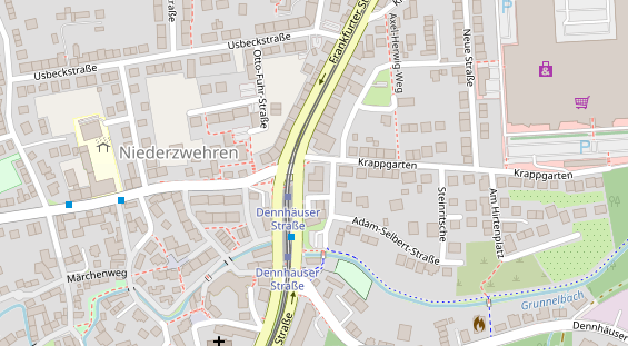 Physiotherapie auf Satellitenbild