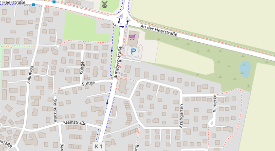 Physiotherapie auf Satellitenbild