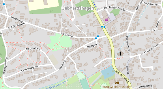 Physiotherapie auf Satellitenbild