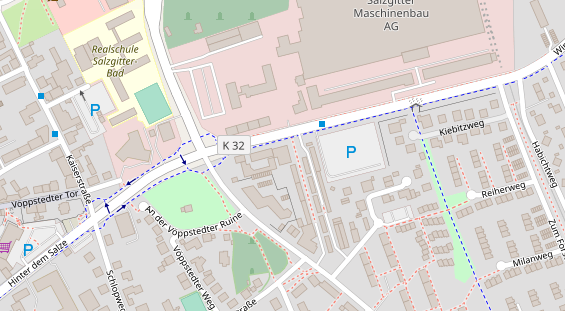 Physiotherapie auf Satellitenbild