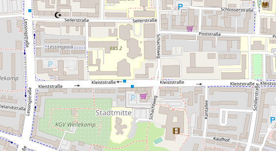 Physiotherapie auf Satellitenbild