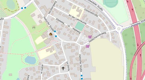 Physiotherapie auf Satellitenbild