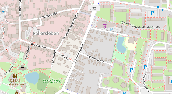 Physiotherapie auf Satellitenbild