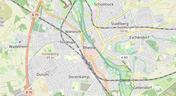 physical therapy on map