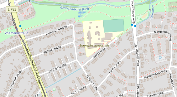 Physiotherapie auf Satellitenbild