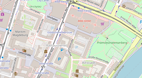 Physiotherapie auf Satellitenbild