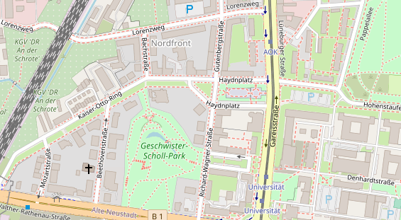 Physiotherapie auf Satellitenbild