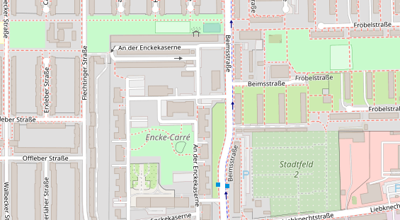 Physiotherapie auf Satellitenbild